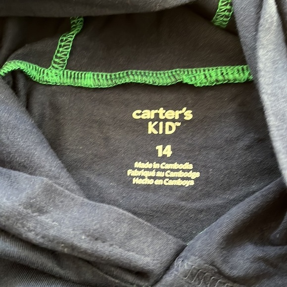 NWT Boys Carters T-Rex Pullover Hoodie Size 14 - Picture 5 of 11
